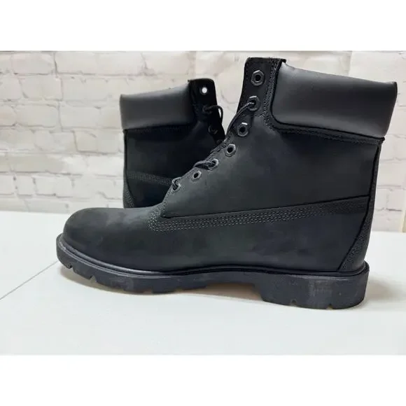 Timberland Classic 6-Inch Waterproof Black Nubuck Boots – Men’s Size 9.5 NEW/NIB - Picture 6 of 9
